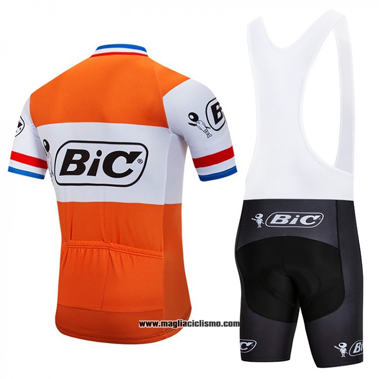 2018 Abbigliamento Ciclismo Bic Campione Paesi Bassi Arancione Manica Corta e Salopette